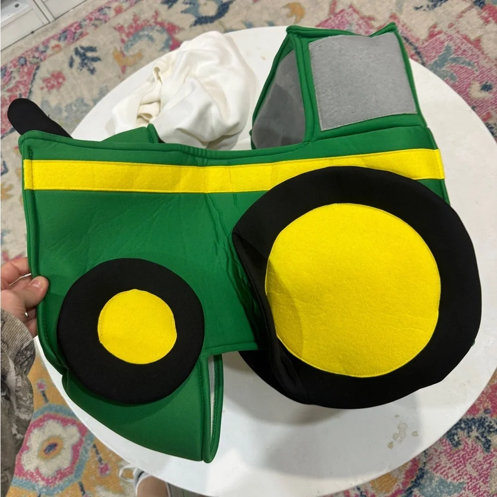 Toddler Ride-in Tractor Costume Foam Farm Halloween Costume Outfit john deere